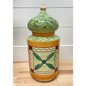 Medici Large Canister Cookie Jar Horchow for Neiman Marcus Made in Italy